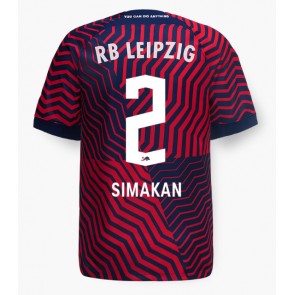 RB Leipzig Mohamed Simakan #2 Gostujuci Dres 2023-24 Kratak Rukavima